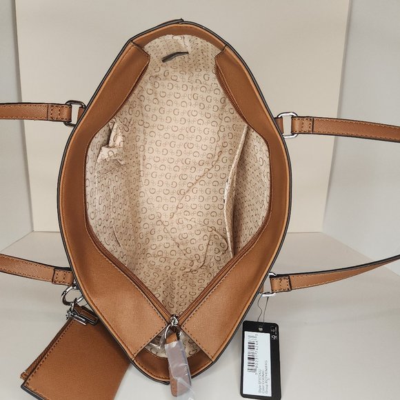 Guess Rothenberg Tote with Coin Purse, Color Cognac - NWT - Picture 8 of 8